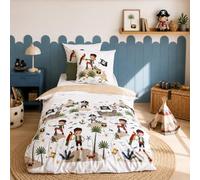 CÔTE DECO Parure da letto Bi-History, 140 x 200 cm, motivo indiano e pirata