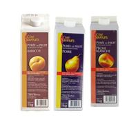 Cote Saveurs Purées - 1 Abricot - 1 Poire - 1 pêche blanche - (3x1kg)