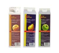 Cote Saveurs Purées - 1 Abricot - 1 Poire - 1 Pomme - (3x1kg)