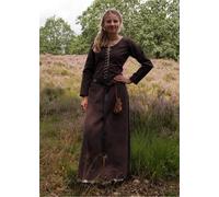 Cotehardie Spätmittelalter Abito Ava Manica Lunga Braun Vestito Medievale Lunghe