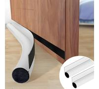 Cotensta 2 Pezzi 96cm Bianco Paraspifferi per Porte, Paraspifferi Sotto la Porta, Isolamento Guarnizione Porta, Previene Spifferi e Infiltrazioni di Polvere, Acqua, Luce, (white)