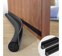 Cotensta 2 Pezzi 96cm Nero Paraspifferi per Porte, Paraspifferi Sotto la Porta, Isolamento Guarnizione Porta, Previene Spifferi e Infiltrazioni di Polvere, Acqua, Luce, (black)