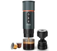 COTGCO Macchina per caffè Espresso Portatile : Macchina da caffè Portatile a Batteria per viaggi in Campeggio - Riscaldamento Rapido in 2,5 inuti - 8 Tazze di Caffè Espresso per una Carica - Blu Navy