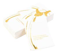 COTIER Convokins Conversation Starter Thanksgiving Dinner Napkins Disposable Gold and White Holiday Pumpkin Napkins for Family and Friendsgiving Parties, Gratitude Conversation Starters 3-Ply, 20 Pack