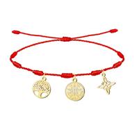 cotigo Bracciale a 7 nodi con tetragramaton e nodo di strega in acciaio inossidabile|amuleto di protezione, fortuna ed energia positiva|regalo per donna e uomo, Mediano-largo, Acciaio inossidabile