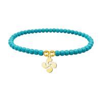 cotigo Bracciale Lauburu regolabile in acciaio inossidabile 316L - Croce basca | Simbolo di protezione, identità e tradizione dei Paesi Baschi | Bracciale unisex impermeabile, Mediano-largo, Acciaio