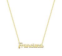 cotigo Collana con Nome in Acciaio Inossidabile - Ciondolo con Nome Personalizzato Collana in Argento o Dorate - Regali Personalizzati per Le Donne San Valentino amore (Francisca-Dorate)