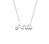 cotigo Collana con Nome in Acciaio Inossidabile - Ciondolo con Nome Personalizzato Collana in Argento o Dorate - Regali Personalizzati per Le Donne San Valentino amore (Ana-Argentato)