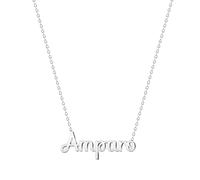cotigo Collana con Nome in Acciaio Inossidabile - Ciondolo con Nome Personalizzato Collana in Argento o Dorate - Regali Personalizzati per Le Donne San Valentino amore (Amparo-Argentato)