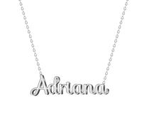 cotigo Collana con Nome in Acciaio Inossidabile - Ciondolo con Nome Personalizzato Collana in Argento o Dorate - Regali Personalizzati per Le Donne San Valentino amore (Adriana-Argentato)