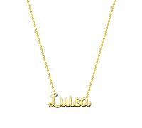 cotigo Collana con Nome in Acciaio Inossidabile - Ciondolo con Nome Personalizzato Collana in Argento o Dorate - Regali Personalizzati per Le Donne San Valentino amore (Luisa-Dorate)