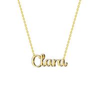 cotigo Collana con Nome in Acciaio Inossidabile - Ciondolo con Nome Personalizzato Collana in Argento o Dorate - Regali Personalizzati per Le Donne San Valentino amore (Clara-Dorate)