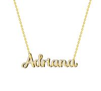 cotigo Collana con Nome in Acciaio Inossidabile - Ciondolo con Nome Personalizzato Collana in Argento o Dorate - Regali Personalizzati per Le Donne San Valentino amore (Adriana-Dorate)