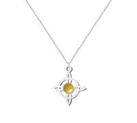Cotigo Collana donna nodo di strega con pietra naturale e acciaio inossidabile + regalo un bracciale a 7 nodi, nodo di strega doppia protezione, portafortuna bigiotteria da donna., Mediano, Acciaio