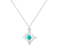 Cotigo Collana donna nodo di strega con pietra naturale e acciaio inossidabile + regalo un bracciale a 7 nodi, nodo di strega doppia protezione, portafortuna bigiotteria da donna., Mediano, Acciaio
