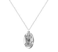 cotigo - Collana in acciaio inox vergine, santi di Spagna, cattolico, religione, patrono della Spagna, Religion, regalo donna, regalo uomo, regalo per nonna., Mediano-largo, Acciaio inossidabile
