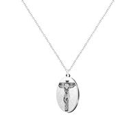 cotigo - Collana in acciaio inox vergine, santi di Spagna, cattolico, religione, patrono della Spagna, Religion, regalo donna, regalo uomo, regalo per nonna., Mediano-largo, Acciaio inossidabile