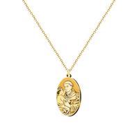 cotigo - Collana in acciaio inox vergine, santi di Spagna, cattolico, religione, patrono della Spagna, Religion, regalo donna, regalo uomo, regalo per nonna., Mediano-largo, Acciaio inossidabile