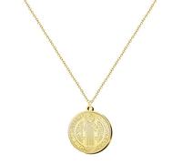 cotigo - Collana in acciaio inox vergine, santi di Spagna, cattolico, religione, patrono della Spagna, Religion, regalo donna, regalo uomo, regalo per nonna., Mediano-largo, Acciaio inossidabile