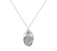 cotigo - Collana in acciaio inox vergine, santi di Spagna, cattolico, religione, patrono della Spagna, Religion, regalo donna, regalo uomo, regalo per nonna., Mediano-largo, Acciaio inossidabile