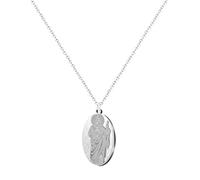 cotigo - Collana in acciaio inox vergine, santi di Spagna, cattolico, religione, patrono della Spagna, Religion, regalo donna, regalo uomo, regalo per nonna., Mediano-largo, Acciaio inossidabile