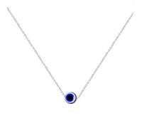cotigo - Collana Occhio Turco Amuleto di Protezione Spirituale con Pietra Blu - Contro il Male Occhio | Nazar | Occhio Greco | Collana di protezione per donna e uomo., Mediano-largo, Acciaio