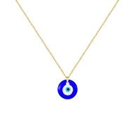 cotigo - Collana Occhio Turco Amuleto di Protezione Spirituale con Pietra Blu - Contro il Male Occhio | Nazar | Occhio Greco | Collana di protezione per donna e uomo., Mediano-largo, Acciaio