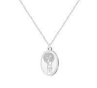 cotigo - Collana vergine in acciaio inox, santi di Spagna, cattolico, religione, patrona Spagna, patron spagna, regalo donna, uomo, regalo per nonna., Mediano-largo, Acciaio inossidabile, Nessuna