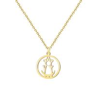 cotigo - Collana vergine in acciaio inox, santi di Spagna, cattolico, religione, patrona Spagna, patron spagna, regalo donna, uomo, regalo per nonna., Mediano-largo, Acciaio inossidabile, Nessuna