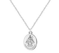 cotigo - Collana vergine in acciaio inox, santi di Spagna, cattolico, religione, patrona Spagna, patron spagna, regalo donna, uomo, regalo per nonna., Mediano-largo, Acciaio inossidabile, Nessuna