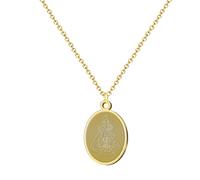 cotigo - Collana vergine in acciaio inox, santi di Spagna, cattolico, religione, patrona Spagna, patron spagna, regalo donna, uomo, regalo per nonna., Mediano-largo, Acciaio inossidabile, Nessuna