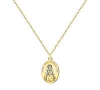 cotigo - Collana vergine in acciaio inox, santi di Spagna, cattolico, religione, patrona Spagna, patron spagna, regalo donna, uomo, regalo per nonna., Mediano-largo, Acciaio inossidabile, Nessuna