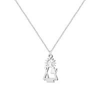 cotigo - Collana vergine in acciaio inox, santi di Spagna, cattolico, religione, patrona Spagna, patron spagna, regalo donna, uomo, regalo per nonna., Mediano-largo, Acciaio inossidabile, Nessuna