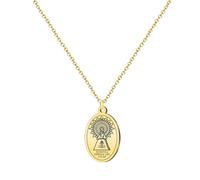 cotigo - Collana vergine in acciaio inox, santi di Spagna, cattolico, religione, patrona Spagna, patron spagna, regalo donna, uomo, regalo per nonna., Mediano-largo, Acciaio inossidabile, Nessuna