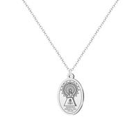 cotigo - Collana vergine in acciaio inox, santi di Spagna, cattolico, religione, patrona Spagna, patron spagna, regalo donna, uomo, regalo per nonna., Mediano-largo, Acciaio inossidabile, Nessuna