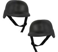 Cotiny 2 pezzi casco militare in plastica cappelli militari nero soldato costume casco per bambini adulti costume accessorio per costume militare forniture per feste