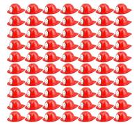 Cotiny Confezione da 70 cappelli da pompiere in plastica rossa per compleanno, Halloween, cosplay, feste di vestire, accessori