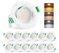 COTLEDL 12x Faretti Led da Incasso per Cartongesso Orientabili,Ultrasottili 5W 4