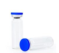 COTOM Fiale vuote sterili in vetro da 20 ml con tappi e gomma, fiale sigillate in laboratorio per campioni di liquidi (10 pezzi