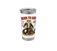 Coton De Tulear amore moto & giocare calcio calcio DIGOR Bicchiere termico in acciaio inox doppia parete