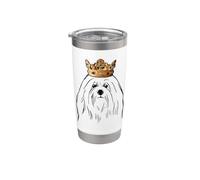 Coton de Tulear Cane Indossare Corona Bicchiere termico in acciaio inox doppia parete