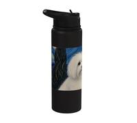 Coton de Tulear Cane Van Gogh Notte Stellata Stainless Steel Insulated Water Bottle