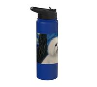 Coton de Tulear Cane Van Gogh Notte Stellata Stainless Steel Insulated Water Bottle