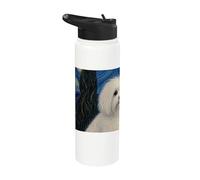Coton de Tulear Cane Van Gogh Notte Stellata Stainless Steel Insulated Water Bottle