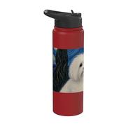 Coton de Tulear Cane Van Gogh Notte Stellata Stainless Steel Insulated Water Bottle