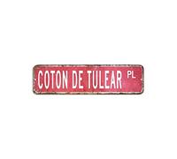 Coton De Tulear Cartello stradale Stay Wild Targa in metallo 7,6 x 30,5 cm, personalizzabile, resistente allo sbiadimento, decorazione artistica da parete in metallo alla moda, per bar, club, grotta