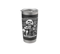 Coton De Tulear in moto amore calcio calcio DIGOR retrò Bicchiere termico in acciaio inox doppia parete