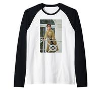 Cotone a pois Eastenders Stella Giugno Marrone 1997 Maglia con Maniche Raglan