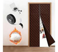 Cotone Addensato Tende per Porta Invernale Termica, Tende Magnetica Antivento e Antispiffero in Tessuto Oxford, per Interni Casa Cucina Soggiorno, Si Chiude Da Sola(Coffees,150x190cm)