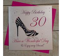 Cotone Bianco Carte Codice WBA30 Mano Compleanno per 30 Anni
